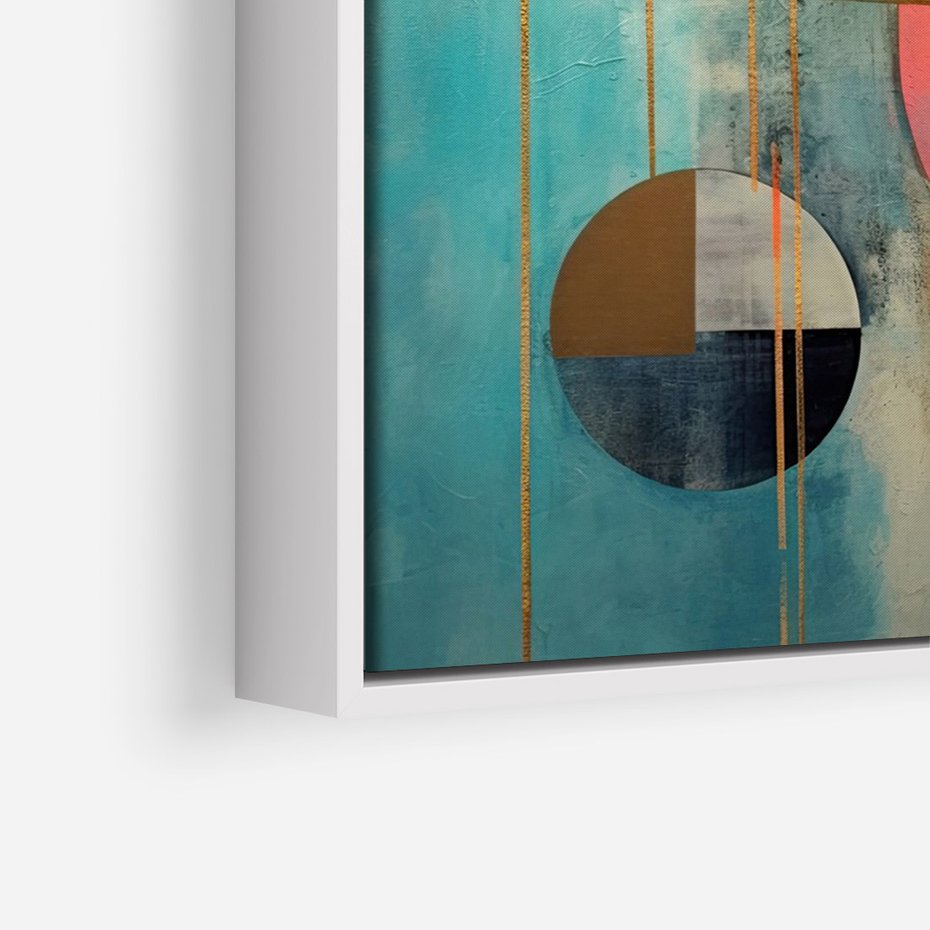 Obraz w ramie 80x120 - Abstrakcyjny Bałagan - abstrakcja, obraz olejny - rama biała