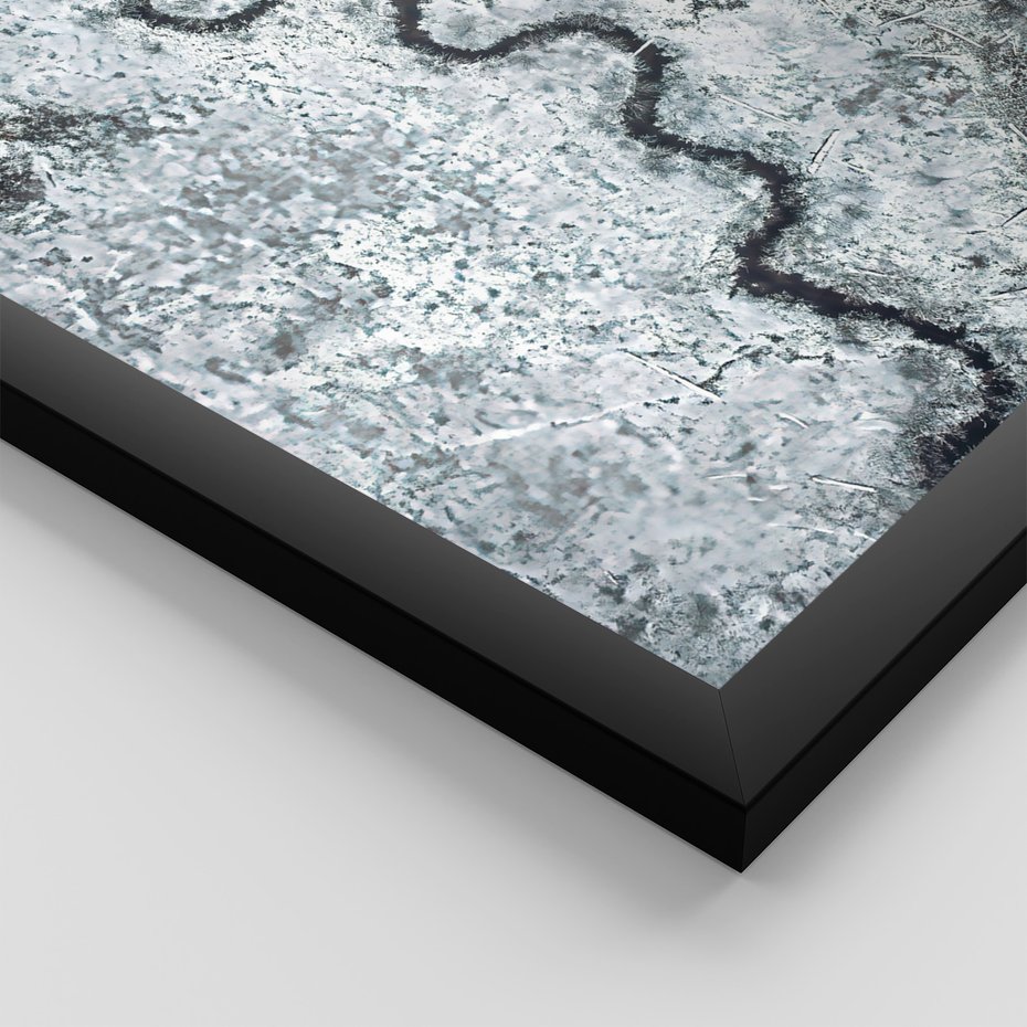 Zestaw obrazy w ramie 50x70 galeria - Góry, zima, śnieg - rama czarna