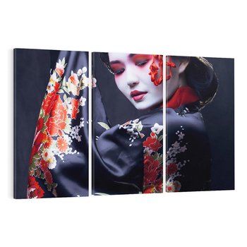 Obraz na płótnie 120x80 - Elegancka japońska gejsza - japońska, gejsza