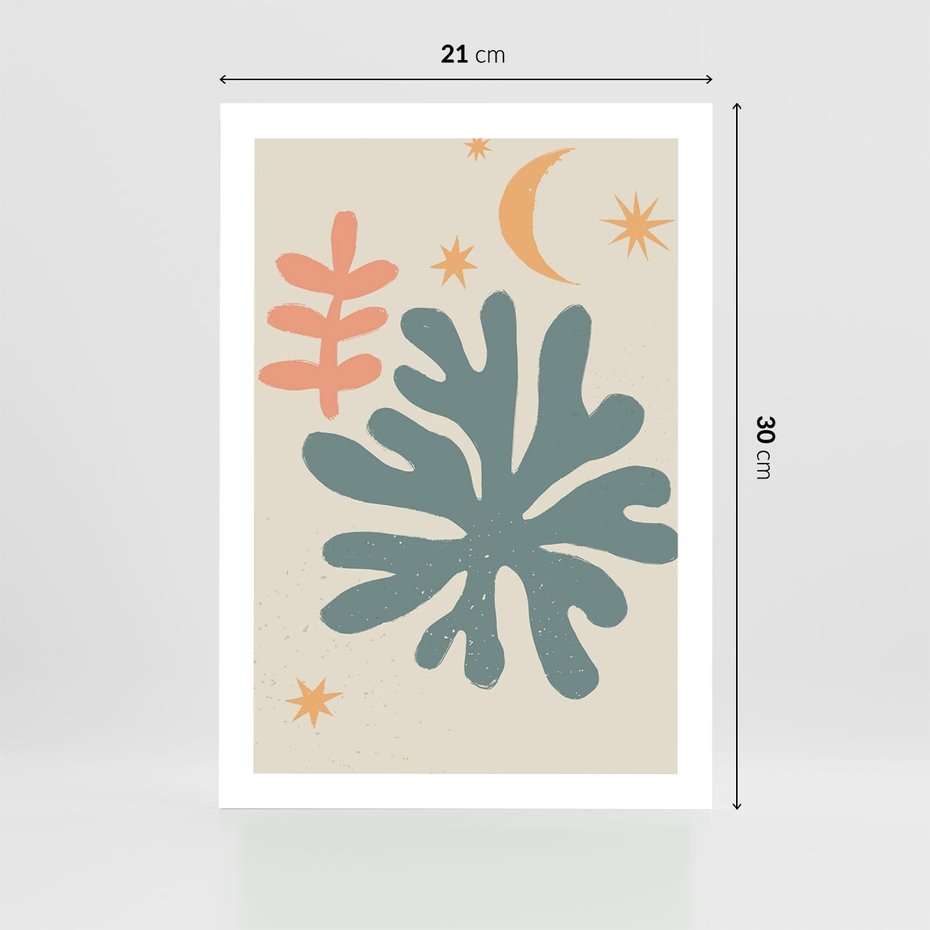 Plakat bez ramy 21x30 - Rozbłysk Emanacji - boho formy, kształty