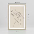 Plakat w ramie 50x70 - Bezkresny Taniec - kobieta, szkic - rama drewno