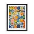 Plakat w ramie 50x70 - Rozkwitające Wzory Abstrakcji - abstrakcyjny obraz, mnogość kolorów - rama czarna