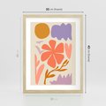 Plakat w ramie 30x40 - Nowoczesne Światło - abstrakcyjny obraz, pastelowe kolory - rama drewno