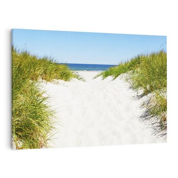 Obraz na płótnie 70x50 - Relaks nad Morskimi Wzgórzami - plaża, wydmy