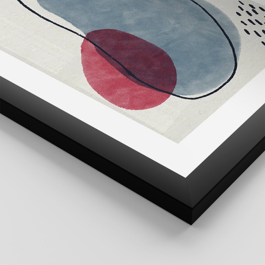 Zestaw obrazy w ramie 30x40 galeria - Grafika, akwarelowe, plamy - rama czarna