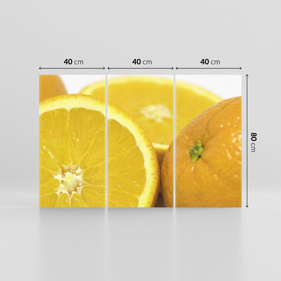 Obraz na płótnie 120x80 - Cytrusy Żywy Zapach Energii - cytruny, owoce
