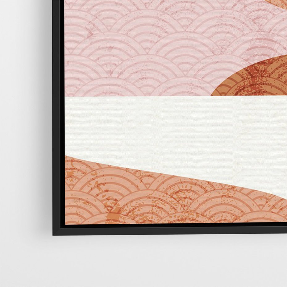 Obraz w ramie 50x70 - Górskie Wzory - nowoczesna sztuka, góry - rama czarna