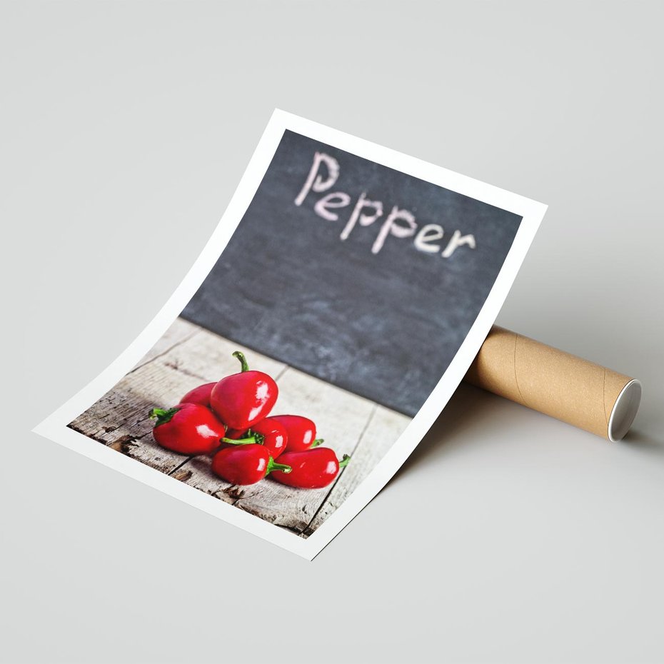 Plakat bez ramy 30x40 - Eksploracja smaków - papryka, kuchnia