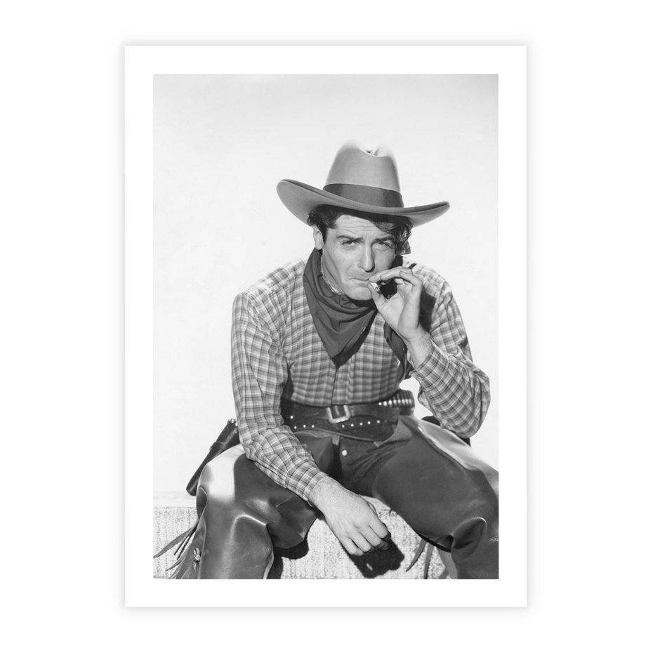 Plakat bez ramy 21x30 - Dziki Zachód - retro zdjęcie, czarno białe