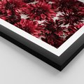Plakat w ramie 30x40 - Energia Kwiatów - czerwone kwiaty, kompozycja - rama czarna