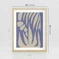 Plakat w ramie 40x50 - Kształty Niewidzialnych Granic - abstrakcyjna sztuka, skandynawski styl - rama drewno