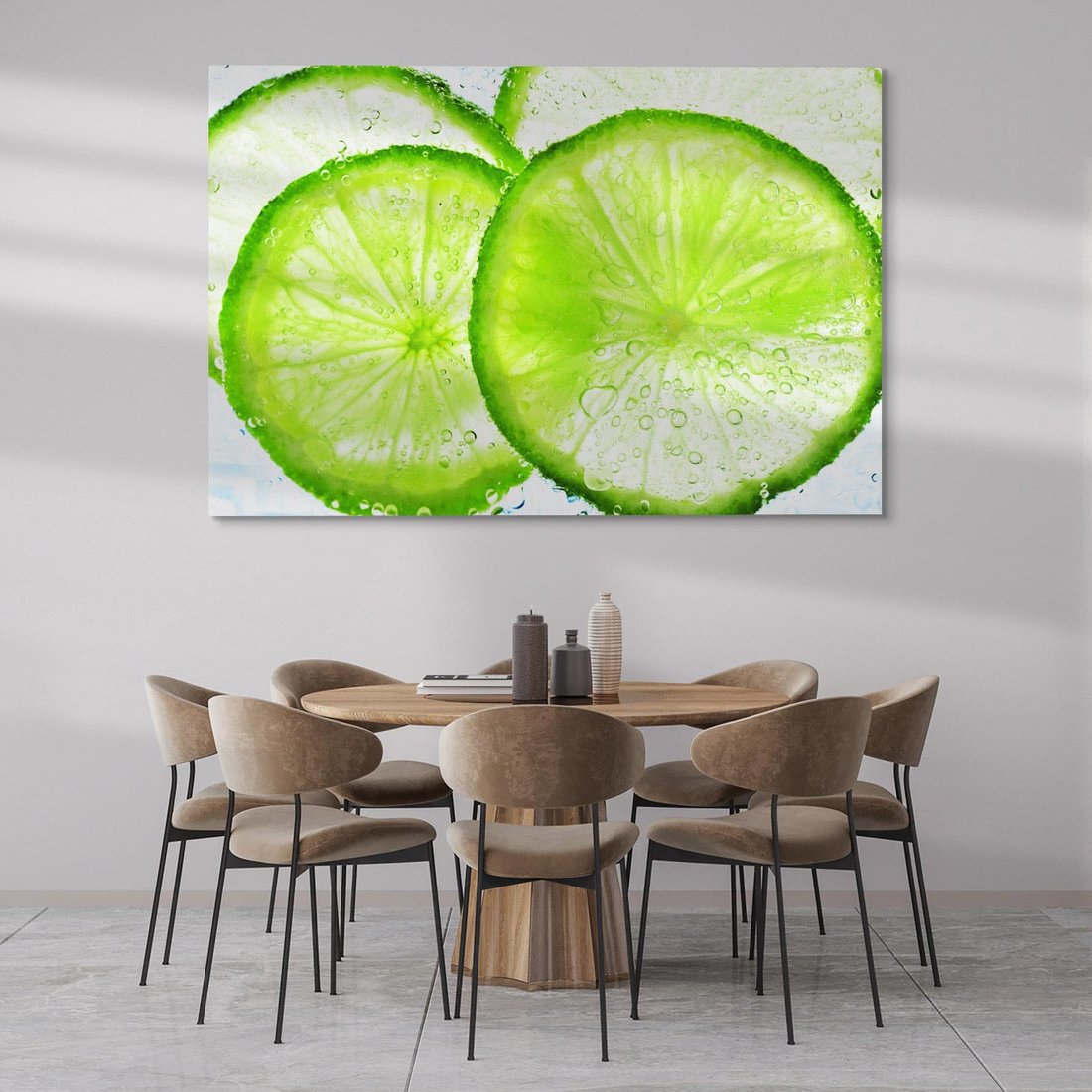 Obraz na płótnie 120x80 - Soczyste limonki - limonki, owoce