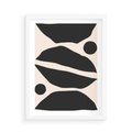Plakat w ramie 50x70 - Surowa Abstrakcja - abstrakcyjny nowoczesny obraz, surowość - rama biała