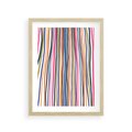 Plakat w ramie 30x40 - Energetyczne Nurtujące - kolorowe wzory, tęczowe żywe kolory - rama drewno