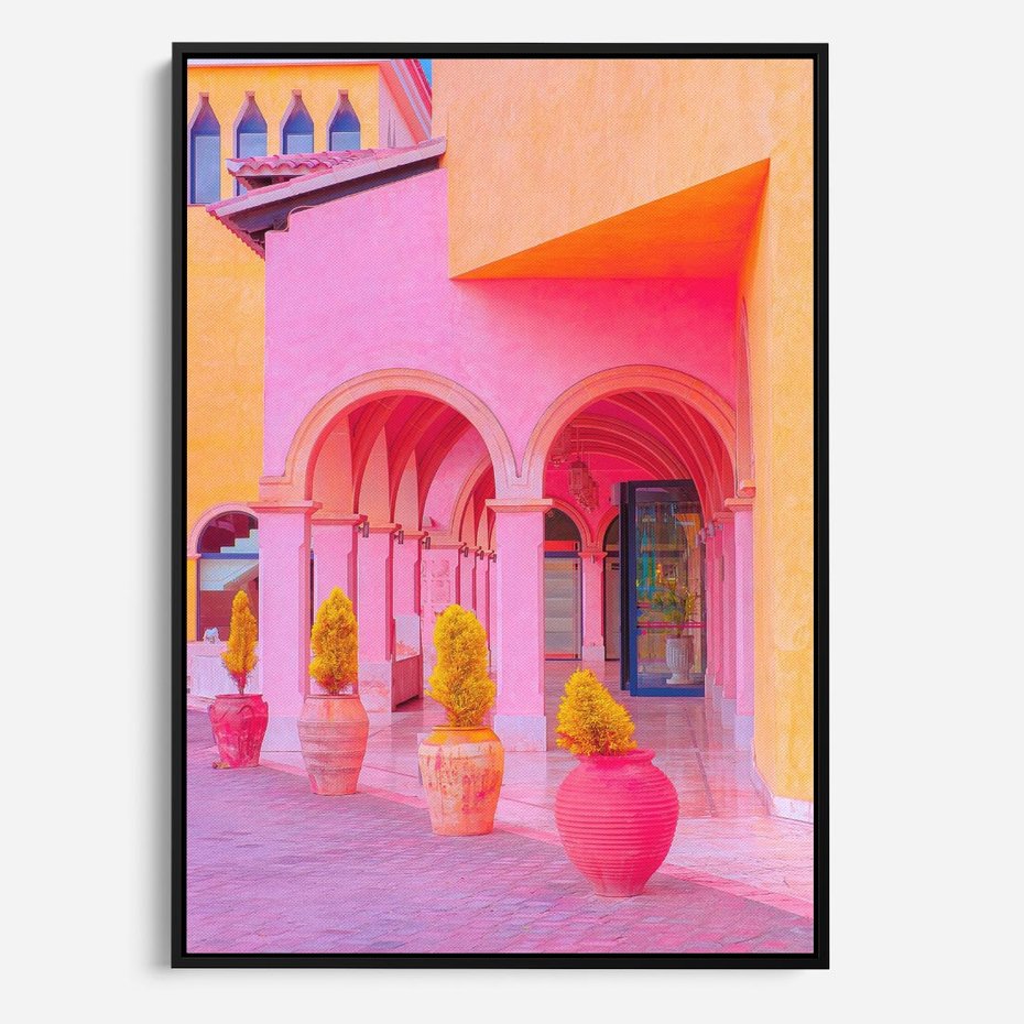 Obraz w ramie 50x70 - Marokańskie pastele - marokański, pastele - rama czarna