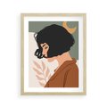 Plakat w ramie 40x50 - Kobieca Pasja - nowoczesny plakat, styl retro - rama drewno