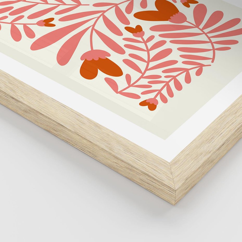 Plakat w ramie 50x70 - Taniec komplementarnych barw - kwiaty, pastelowe kolory - rama drewno