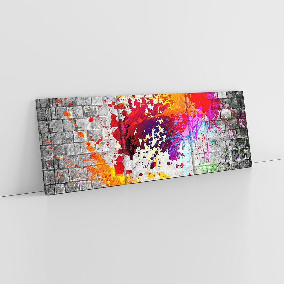 Obraz na płótnie 120x40 - Ekspresja Graffiti - farba, graffiti