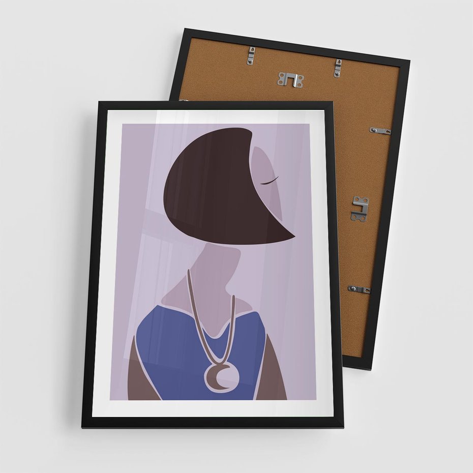 Plakat w ramie 50x70 - Kobieca Esencja - nowoczesny plakat, modern art - rama czarna