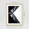 Plakat w ramie 30x40 - Nowoczesność w Linii - architektura, proste linie - rama drewno