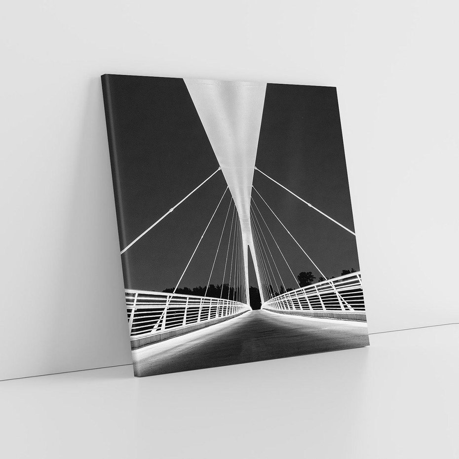 Obraz na płótnie 70x70 - Most nocą - Architektura - most, noc