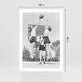 Plakat bez ramy 50x70 - Sport to Zdrowie - retro zdjęcie, czarno białe