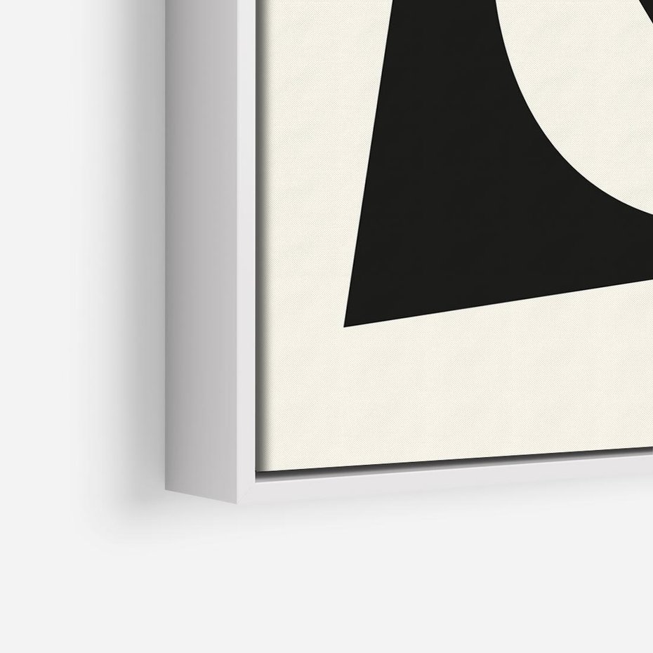 Obraz w ramie 80x80 - Tajemnicze Spektrum - abstrakcyjne kształty, geometria - rama biała