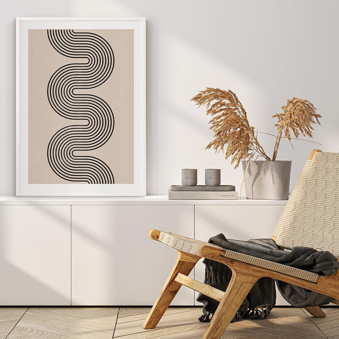 Plakat bez ramy 21x30 - Bezgraniczne Odbicia - abstrakcyjne linie, geometria
