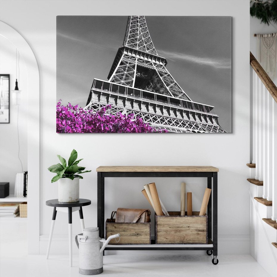 Obraz na płótnie 120x80 - Urok Eiffla w Paryżu - Eiffla, Paryż