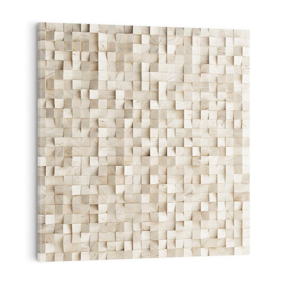 Obraz na płótnie 50x50 - Geometryczne 3D: Abstrakcyjna Harmonia - geometryczne, 3D