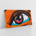 Obraz na płótnie 140x70 - Artystyczne spojrzenie: oko w graffiti - oko, graffiti
