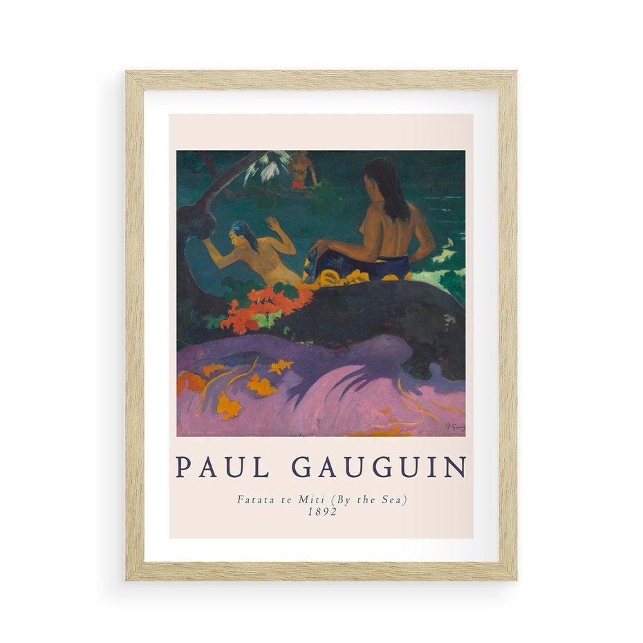 Plakat w ramie 50x70 - Paul Gauguin: Reprodukcja - Paul Gauguin, reprodukcja - rama drewno