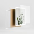 Plakat w ramie 30x40 - Żywa eukaliptusowa zieleń - eukaliptus, zielone - rama biała