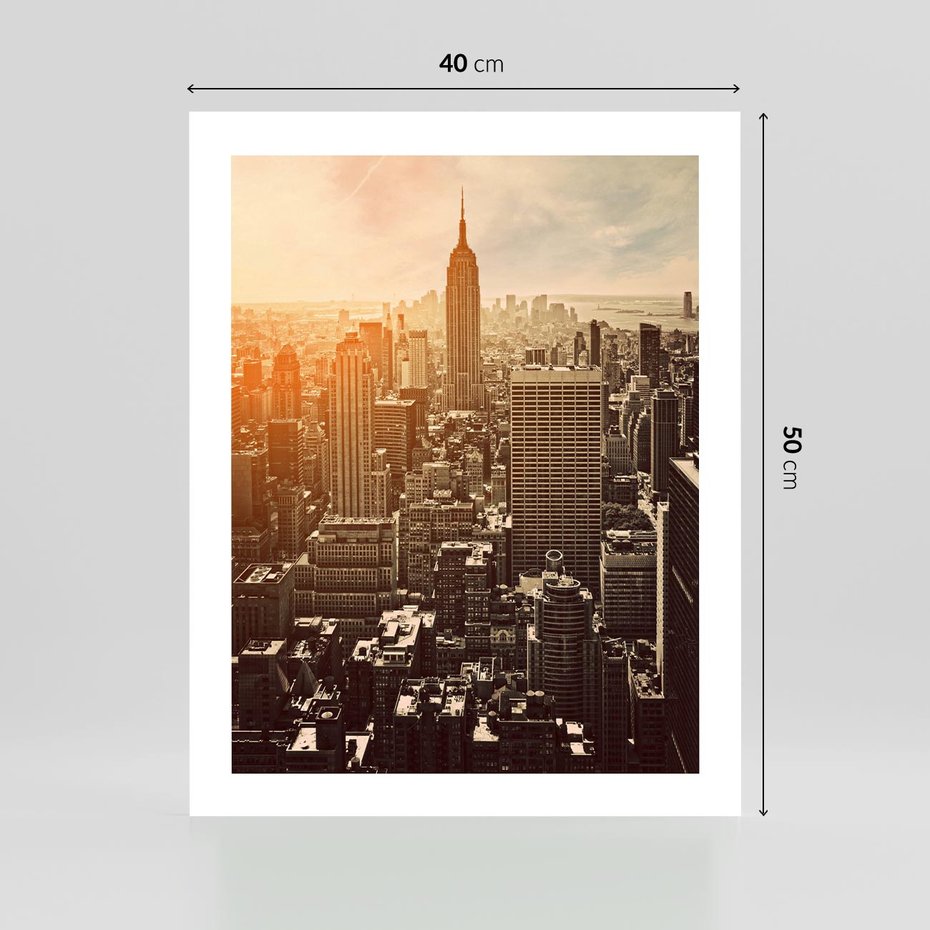 Plakat bez ramy 40x50 - Nowojorska Skyline - Manhattan, Nowy Jork