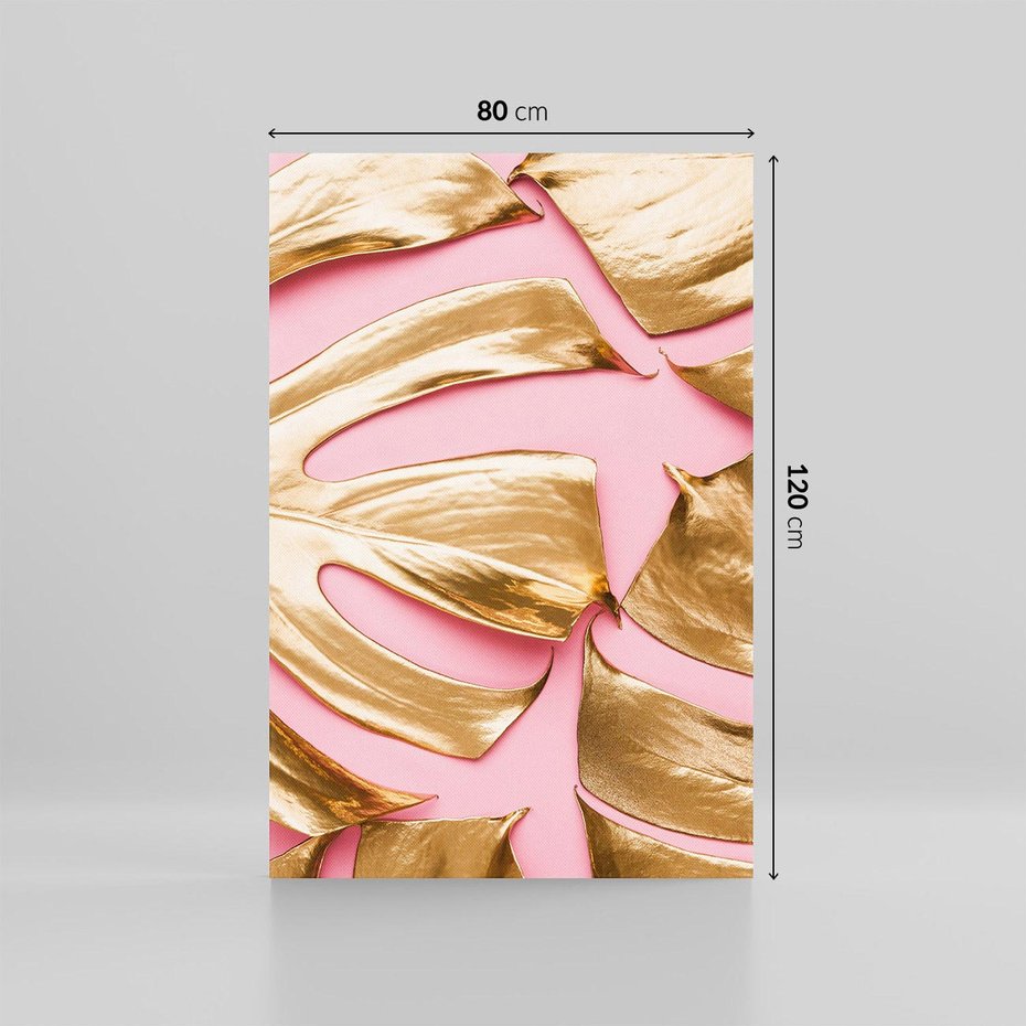 Obraz na płótnie 80x120 - Przyjemność w Naturze - złote, liście