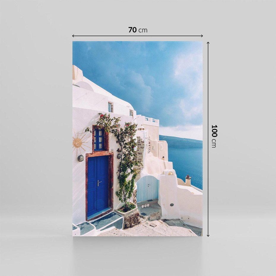 Obraz na płótnie 70x100 - Urok Greckiej Wyspy - Santorini, Grecja