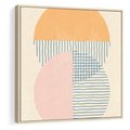 Obraz w ramie 80x80 - Migotliwe Wzory - geometryczne kształty, koła - rama drewno
