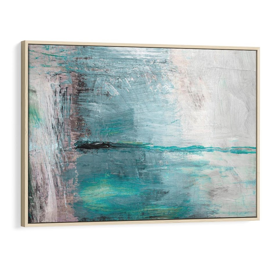 Obraz w ramie 70x50 - Odbicie utraconych barw - abstrakcja, niepokój - rama drewno