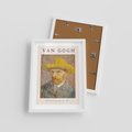Plakat w ramie 30x40 - Autoportret van Gogha - van gogh, autoportret - rama biała