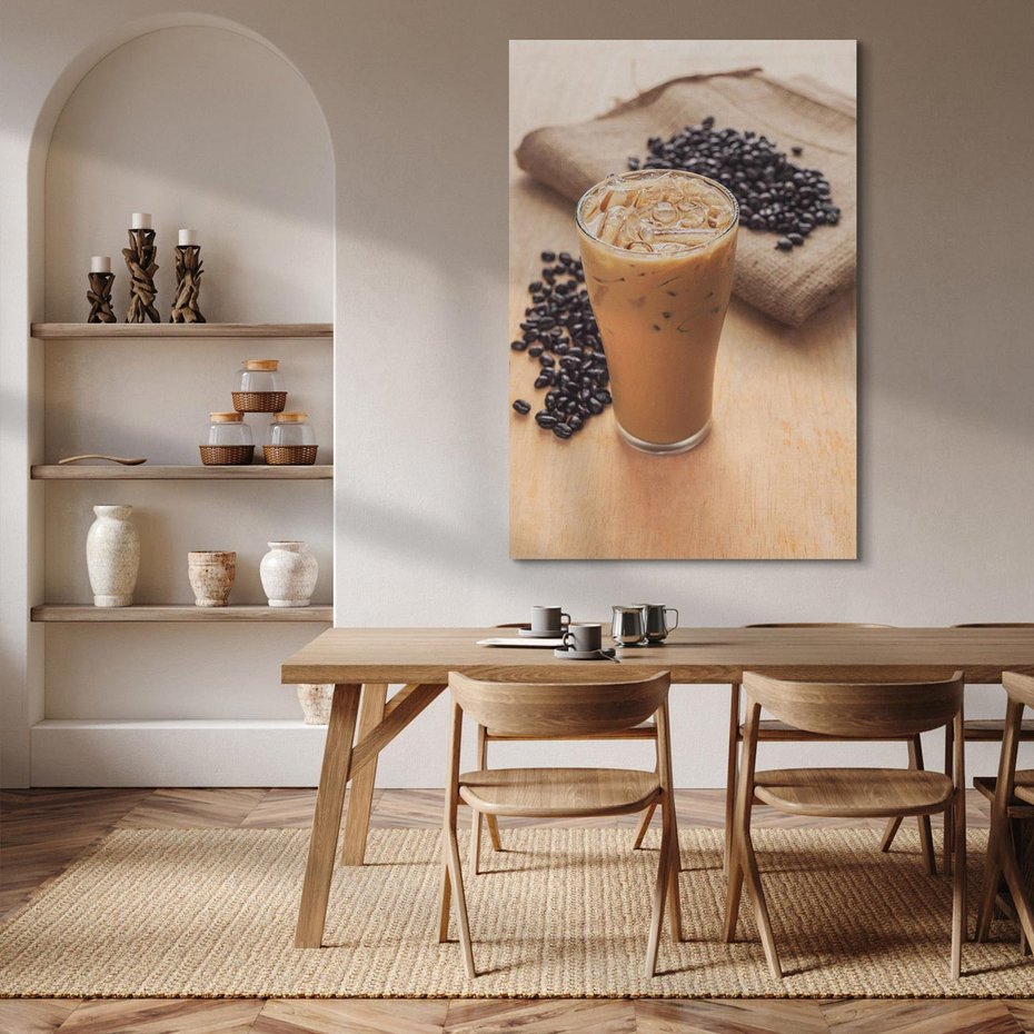 Obraz na płótnie 80x120 - Kawa ice coffee: orzeźwiający napój - kawa, ice