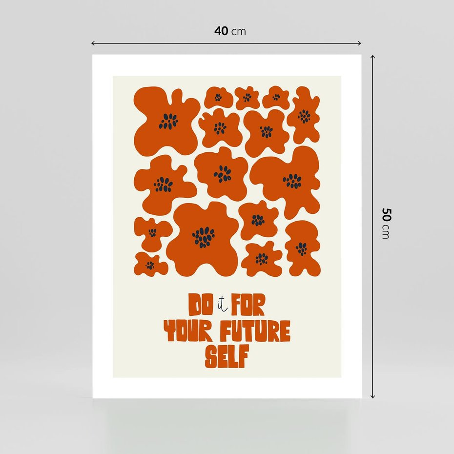 Plakat bez ramy 40x50 - Taniec Kolorowych Promieni - self care, kompozycja kwiaty