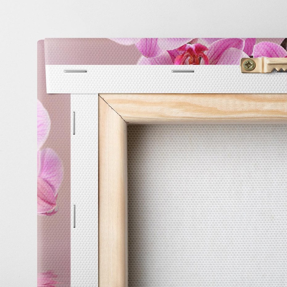 Obraz na płótnie 50x70 - Relaksacyjne spa w otoczeniu storczyka - spa, storczyk