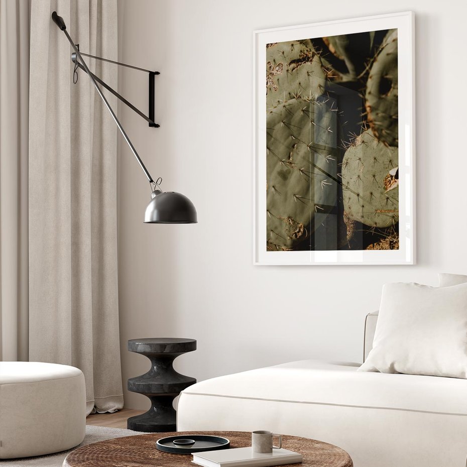 Plakat bez ramy 50x70 - Urok Egzotyki - kaktusy, boho