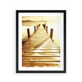 Plakat w ramie 40x50 - Stary pomost w sepia - pomost, sepia - rama czarna