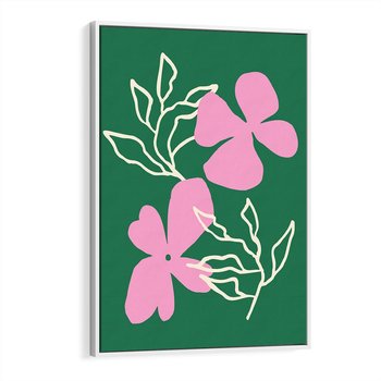 Obraz w ramie 80x120 - Wewnętrzne Fale - abstrakcyjny plakat, boho styl - rama biała