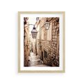 Plakat w ramie 30x40 - mistyczna podróż - uliczka, perspektywa - rama drewno