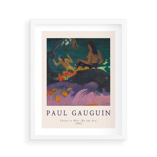 Plakat w ramie 40x50 - Paul Gauguin: Reprodukcja - Paul Gauguin, reprodukcja - rama biała