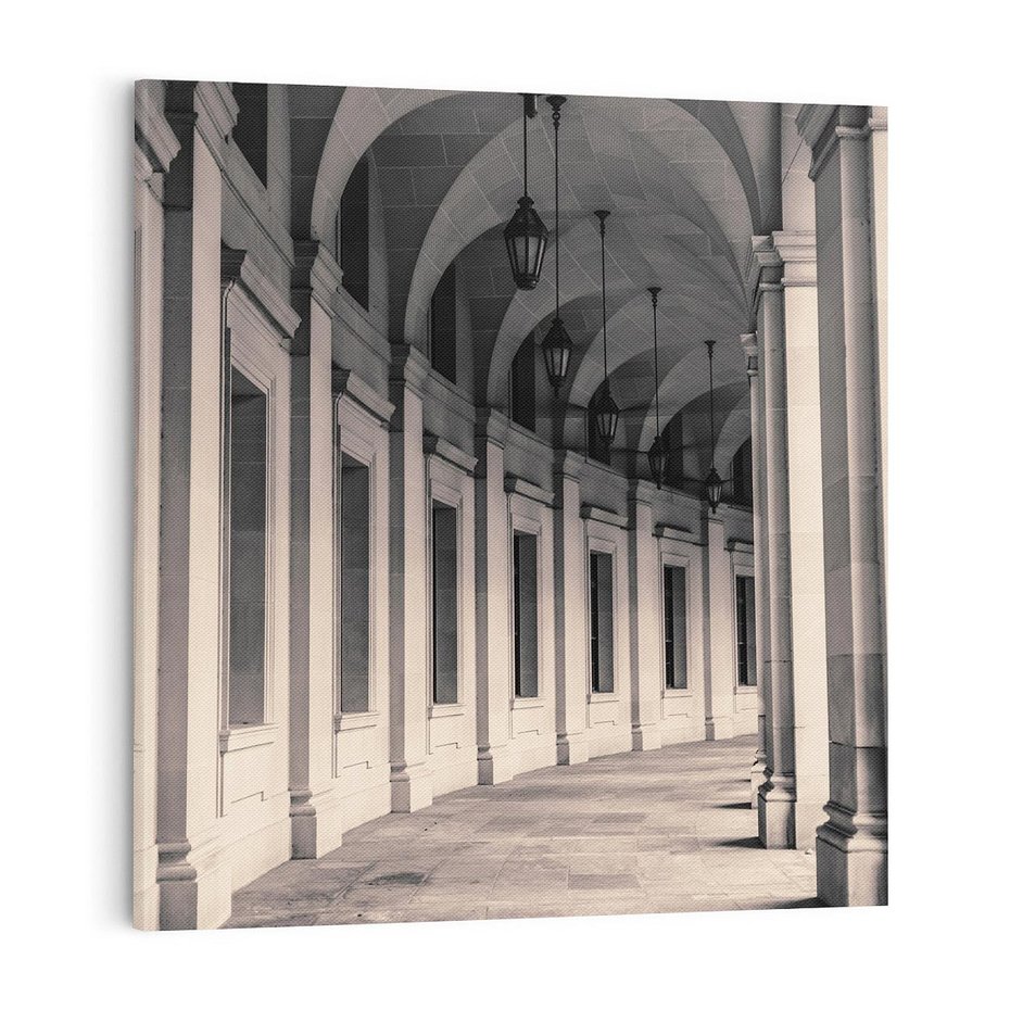 Obraz na płótnie 50x50 - Kolumny Elegancji - architektura, kolumny