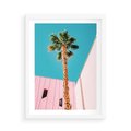 Plakat w ramie 50x70 - Palma w Miami - palma, miami - rama biała