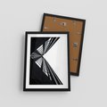 Plakat w ramie 30x40 - Nowoczesność w Linii - architektura, proste linie - rama czarna